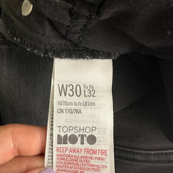 2/$30 Topshop High Rise Jeans Washed Black W28 #9323 - Picture 5 of 8